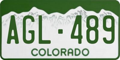 CO license plate AGL489