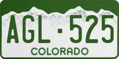 CO license plate AGL525