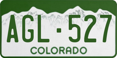 CO license plate AGL527