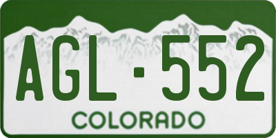 CO license plate AGL552