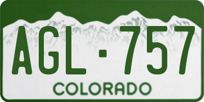 CO license plate AGL757
