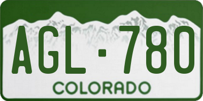 CO license plate AGL780