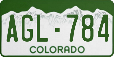 CO license plate AGL784