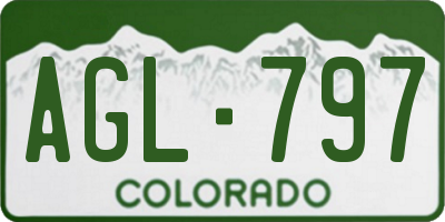 CO license plate AGL797