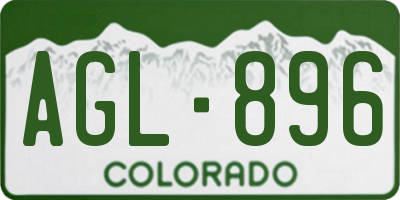 CO license plate AGL896