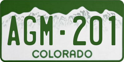 CO license plate AGM201