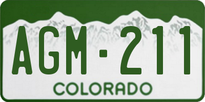 CO license plate AGM211