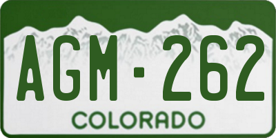 CO license plate AGM262