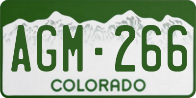 CO license plate AGM266