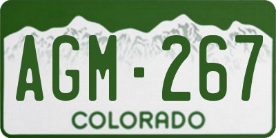 CO license plate AGM267