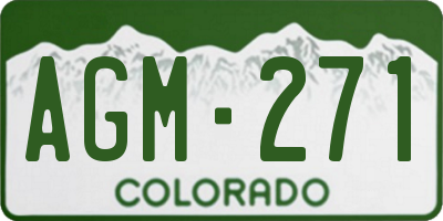 CO license plate AGM271