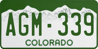 CO license plate AGM339