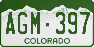CO license plate AGM397