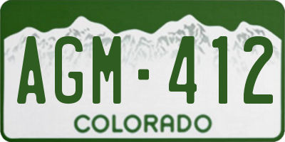 CO license plate AGM412