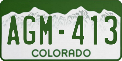 CO license plate AGM413