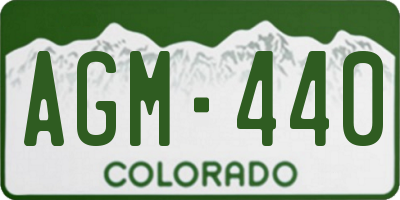 CO license plate AGM440