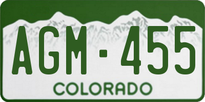 CO license plate AGM455