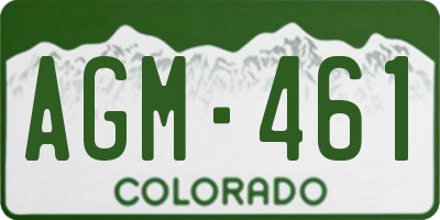 CO license plate AGM461