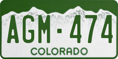 CO license plate AGM474
