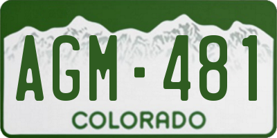 CO license plate AGM481
