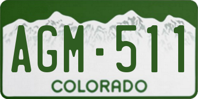 CO license plate AGM511