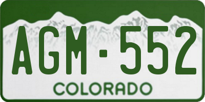 CO license plate AGM552