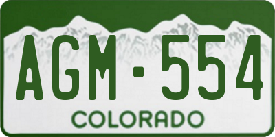 CO license plate AGM554