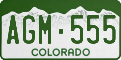 CO license plate AGM555