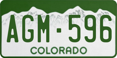 CO license plate AGM596