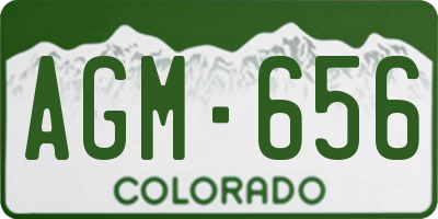 CO license plate AGM656