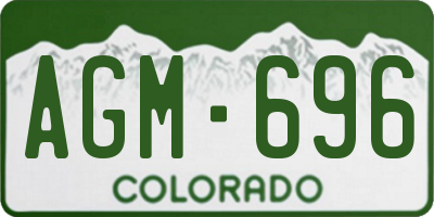 CO license plate AGM696