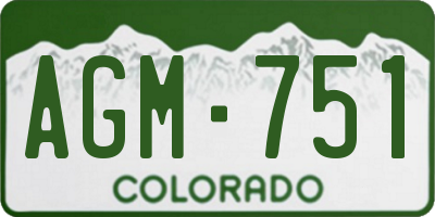 CO license plate AGM751