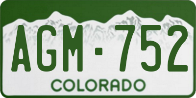 CO license plate AGM752