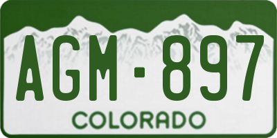 CO license plate AGM897