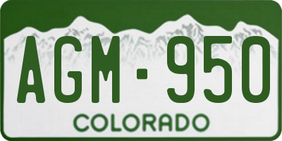 CO license plate AGM950