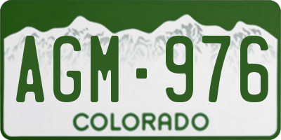 CO license plate AGM976