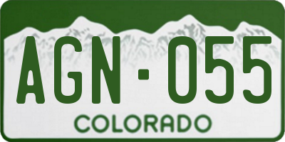 CO license plate AGN055