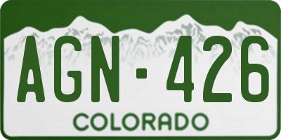 CO license plate AGN426