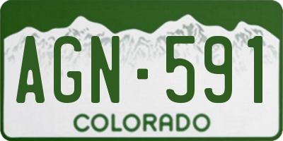 CO license plate AGN591