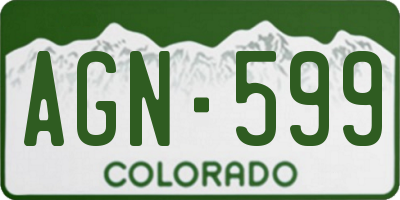 CO license plate AGN599