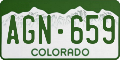 CO license plate AGN659