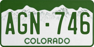 CO license plate AGN746