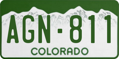 CO license plate AGN811