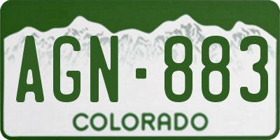 CO license plate AGN883
