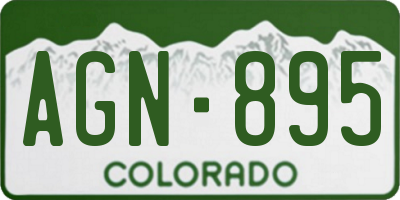 CO license plate AGN895