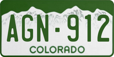 CO license plate AGN912