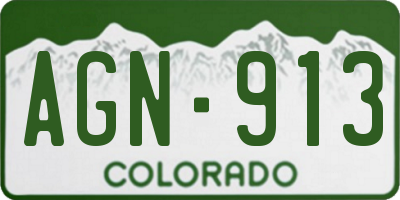 CO license plate AGN913