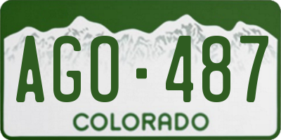CO license plate AGO487