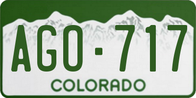 CO license plate AGO717