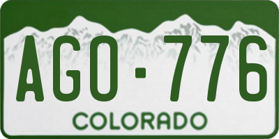 CO license plate AGO776